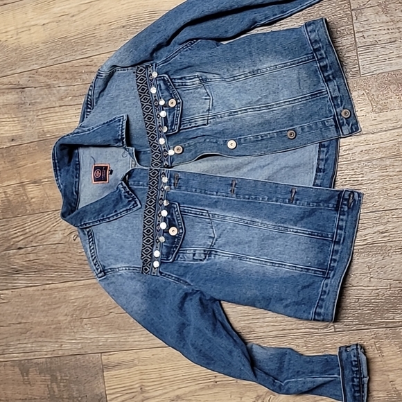 Boom Boom jean jacket Boho XL - Picture 3 of 6